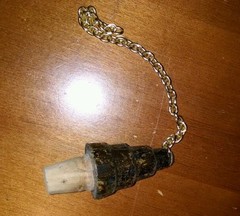 Vntg Leather Wine Bottle. Probably Italy, Green, White, Red, With Wood Stopper
