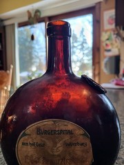 1904 Gewurztraminer Burgerspital zum heil. Geist Labeled 19th c Wine Bottle