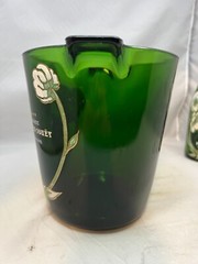 Perrier Jouet Champagne Bucket with Pair Glasses and empty Champagne Bottle 1975