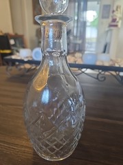 Vintage 1967 Diamond Cut Glass Decanter London Winery Limited Ontario Canada