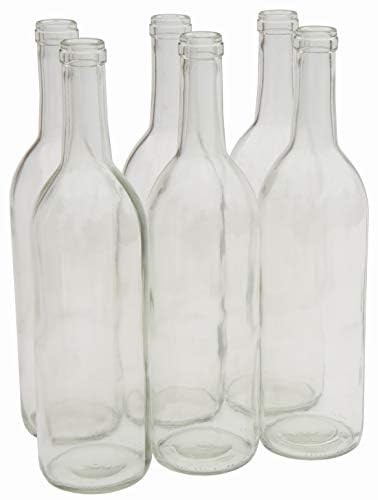 North Mountain Supply – W5CL6 750ml Glass Bordeaux Wine Bottle Flat-Bottomed Cor