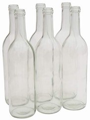 North Mountain Supply – W5CL6 750ml Glass Bordeaux Wine Bottle Flat-Bottomed Cor