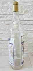 Empty Bottle Large Glass Labelled 3 Litre Capacity Vermouth Bouquet of Moldova