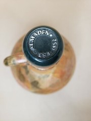 Vintage Green Glass Almaden Est. 1852 Half Gallon Empty Wine Bottle Papermached