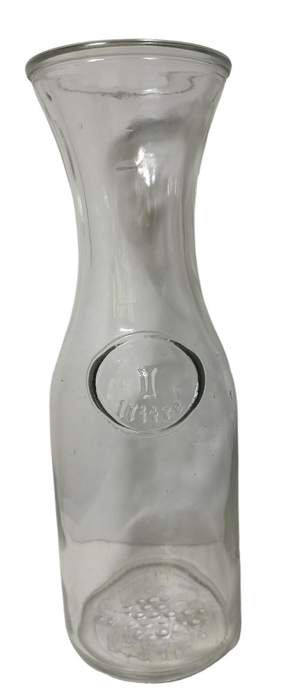Libbey Accents Clear Glass Carafe 1 Litre Liter Wine Water 33.8 Oz Mexico