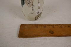 Vintage Pair Chinese Mijiu or Rice Wine Bottle/ Vase & Bud Vase Traditional Art