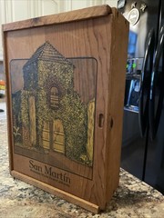 VTG San Martin Premium Wines From California Wine Box With Sliding Lid ￼15x10x4”