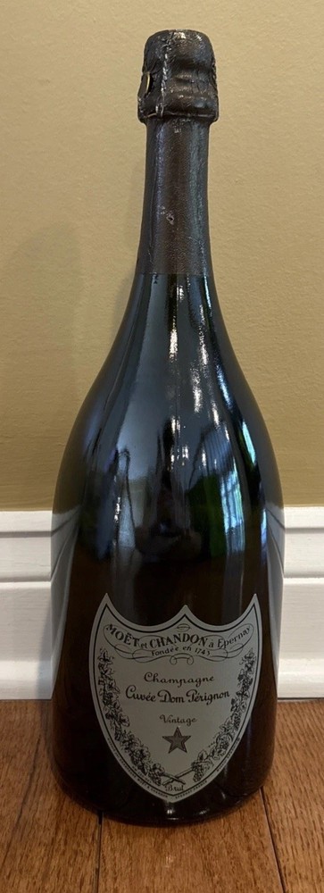 Vintage Dom Perignon Dummy Glass Champagne Bottle Wine SEALED 14.5” x 5” ~4lbs