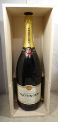 Taittinger Brut Champagne Dummy Empty Bottle Prop Mathusalem Wood Crate Very Big