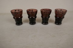 Vintage Set of 4 Gorgeous Purple Chinese Mijiu or Rice Wine Cups