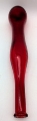 Hand Blown Red Tall Skinny Wavy Wine Bottle Cork Stopper Italy