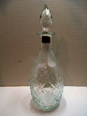VTG London Winery Clear Pressed Glass Wine Decanter Carafe Ontario, Canada 1967