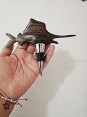  Swordfish Marlin Wooden Nautical Wine Bottle Stopper Handmade Carved