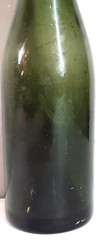 Antique Dark Green Hand Blown Wine Bottle c1800’s Deep Punt 10” Tall