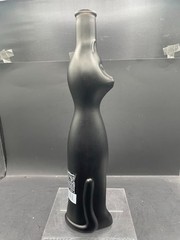 Happy Cat Shaped Mosel Riesling Satin Black Wine Bottle Decanter Vase 2011