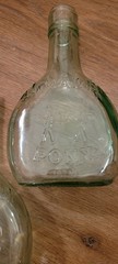 Almaden Pony – 6&Prime; Vintage Green Bottles – Set of 2