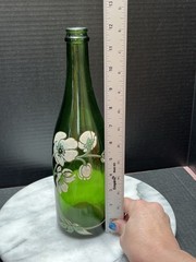 Vtg Collectible Perrier Jouet Fleur de Champagne Painted Bottle Empty No Label