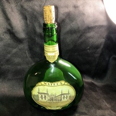 Vintage Lot Of 2 Green MATEUS WINE BOTTLES ~ 50 oz. One With Cork