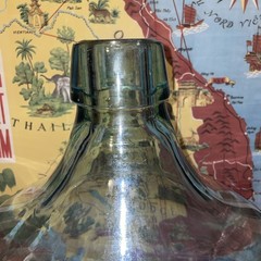 VTG HUGE 1936 Carboy 12 Gal. Bottle Jug DemiJohn 26” Aqua Hand Blown Glass RARE!