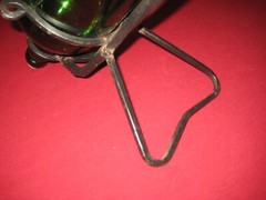 CHATEAU FOMBRAUGE SAINT EMILION 1970 EMPTY BOTTLE CAST IRON STAND GALLON? 24&Prime; L