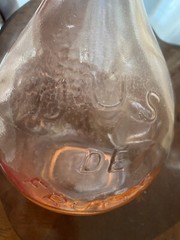 CASADIS MILANO VINTAGE 10&Prime;×7&Prime; JUS DE FRUIT PINK GLASS WINE DECANTER JUG 2 Liters
