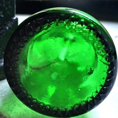 vtg emerald green champagne bottle probably 1970s or 60s