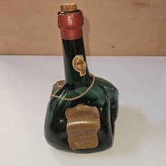 Vintage Vino Dinero Amor C DA SILVE Hand Blown Glass Wine Bottle