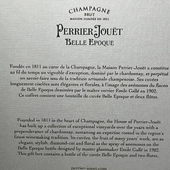 PERRIER-JOUET BELLE EPOQUE CHAMPAGNE GIFT BOX Empty Bottle 2 Flutes Cork 2007