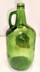Vintage Chateau Luzerne 4 Liter Large Green Glass Wine Jug Bottle 13” Decor