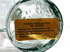 Wine Bottles Set (2) Green Wine Bottle Decanter with Cork Lids