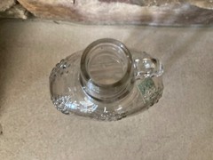 Vintage FAIRVIEW WINE of MAINE Clear Pressed Glass with Grapes 1/2 Gallon Jug