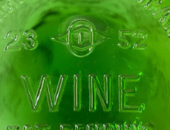 Vintage MARGO WINE COMPANY Philadelphia PA GREEN Half Gallon Bottle DURAGLASS