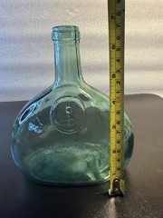Vintage Dalmau Hermanos Wine Bottle Green Glass Spanish Made in Spain 6.5” Tall