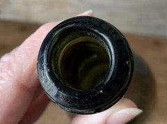 Antique Vintage Green Blown Champagne Wine Bottle Old Coastal Farmhouse
