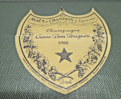 Dom Pérignon 1988 Vintage Empty Bottle Moët Chandon Box & Book