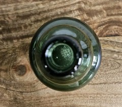Unique Wine Bottle Green Smooth Hourglass Shaped Rose Bela 8&Prime;