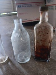 Lot Of 18 Vintage Glass Bottles SEE PICS