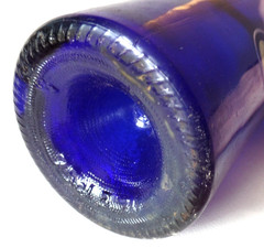 LUNA DI LUNA CHARDONNAY PINOT GRIGIO Large Clear Dark Blue Glass Bottle no Lid