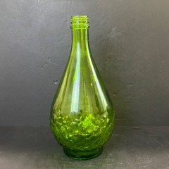 Vintage Carlo Rossi Green Glass Wine Bottle Flavor Guard Grape Cluster Embossed