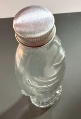 Vintage Cevin Clear Glass Fish Shaped Chianti Wine Bottle