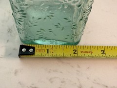 Vintage Tall Bottle. Antique green intricate bottle CANADA