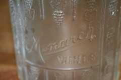 Embossed Vintage Monarch One Quart Wine Bottle