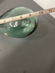 Hand Blown Green Glass Wine Bottle – Torpedo Round Bottom