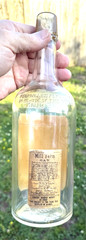 RARE ANTIQUE ORIGINAL  » G $ W MILL FARM  » WHISKEY PAPER LABEL BOTTLE!!