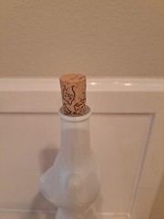 Cat Riesling Wine Bottle 2017, white and empty