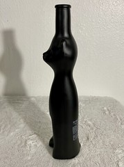Black Cat Wine Bottle Vase Empty 13 Inches Tall 2011 Mosel Riesling Germany