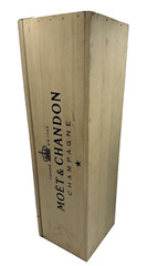 Moet & Chandon Champagne Bottle XL Empty Jeroboam 3Ltr w/ Painted Wood Crate