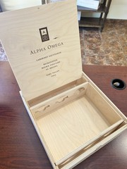 ALPHA OMEGA WOODEN WINE BOX – BECKSTOFFER BOURN – 2023 – RARE