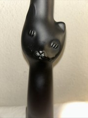 Moselland Black Cat Shaped Glass Wine Bottle 500ml 2018 EMPTY Decor Vase 13”