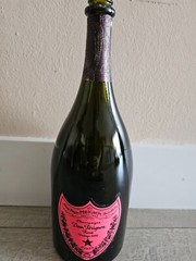 Empty magnum dom perignon luminos pink color bottle rose vinta2000 1.5lt